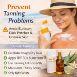 Tanning Oils Causing Sunburn, Dark Patches or Uneven Tan?